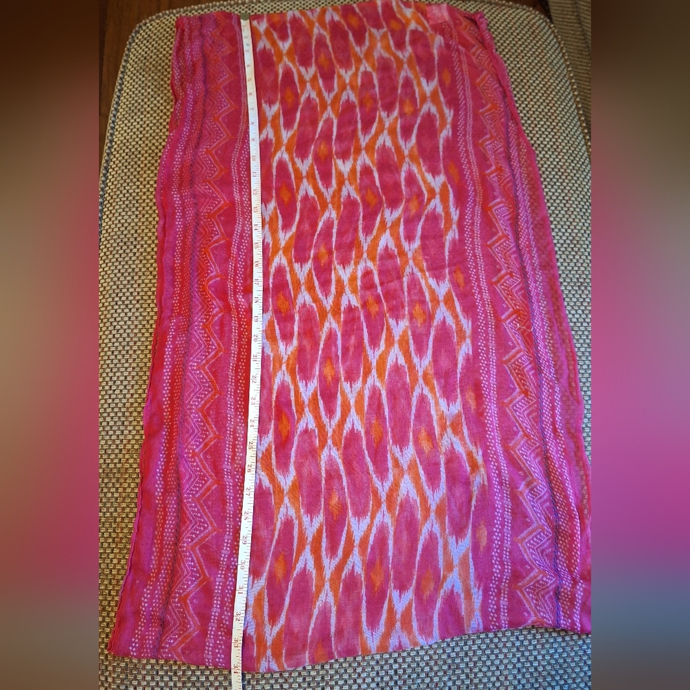 Vibrant Pink and Orange Infinity Scarf - Picture 9 of 10